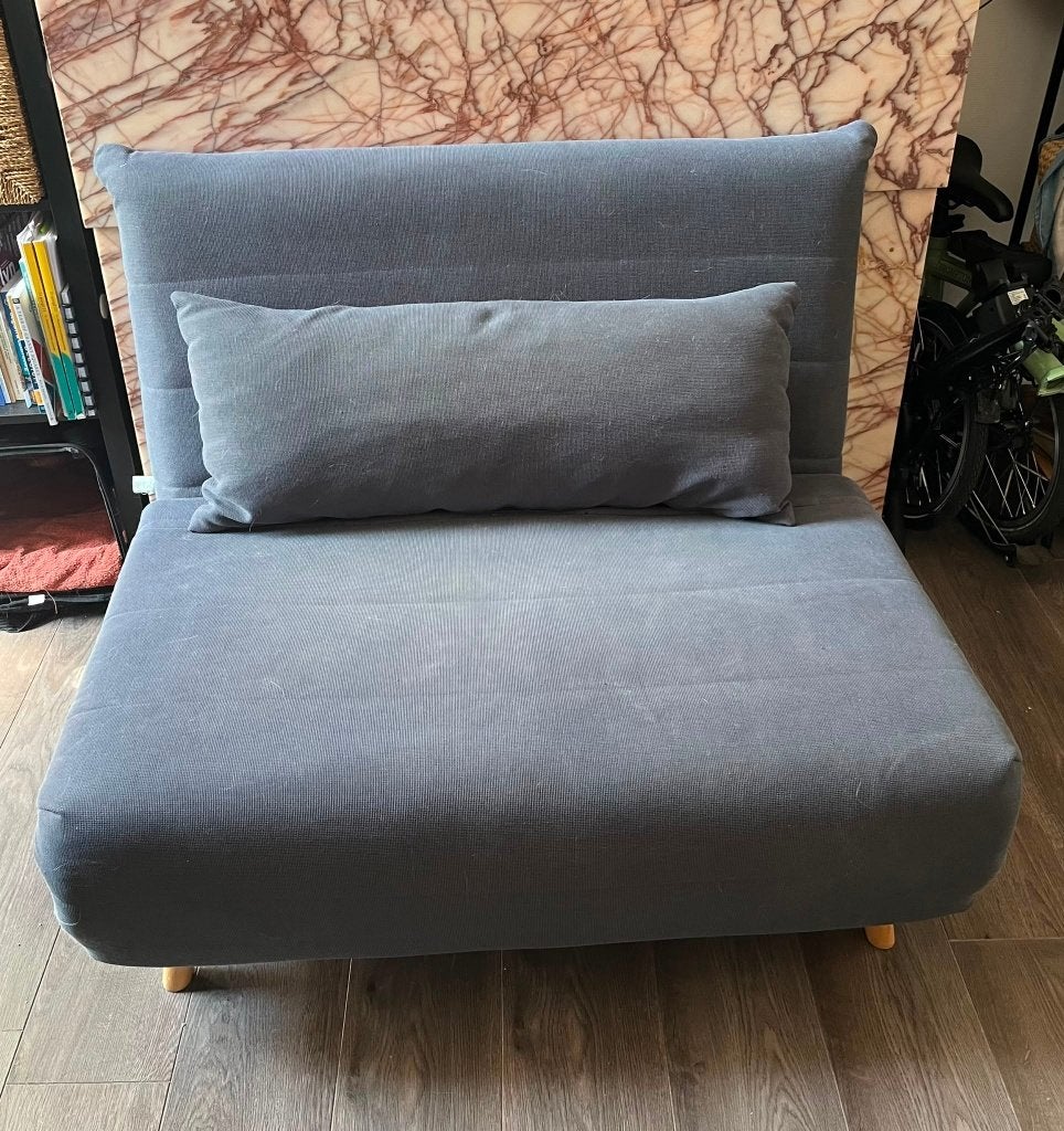 Grey single sofa bed, Ophalen, Gebruikt