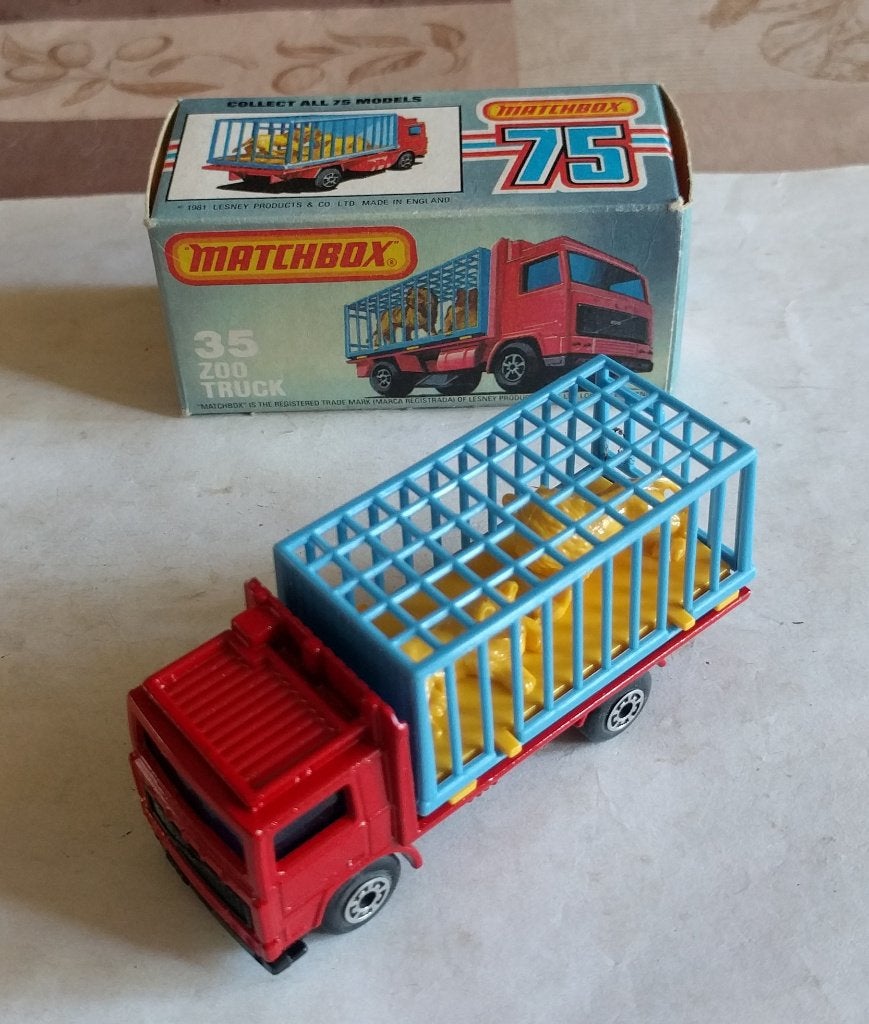 Matchbox #35 Zoo Truck, Ophalen of Verzenden, Zo goed als nieuw, Auto
