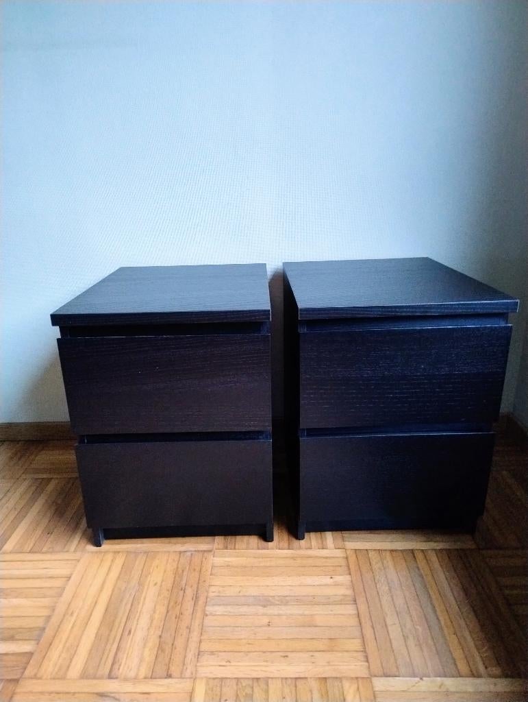 2 nachtkastjes MALM (Ikea), Huis en Inrichting, Slaapkamer | Nachtkastjes, Ophalen