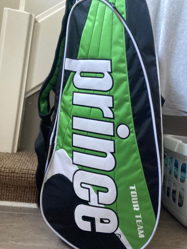 Prince tennis bag tas 12 rackets, Sport en Fitness, Tennis, L00, Prince, Ophalen of Verzenden, Zo goed als nieuw