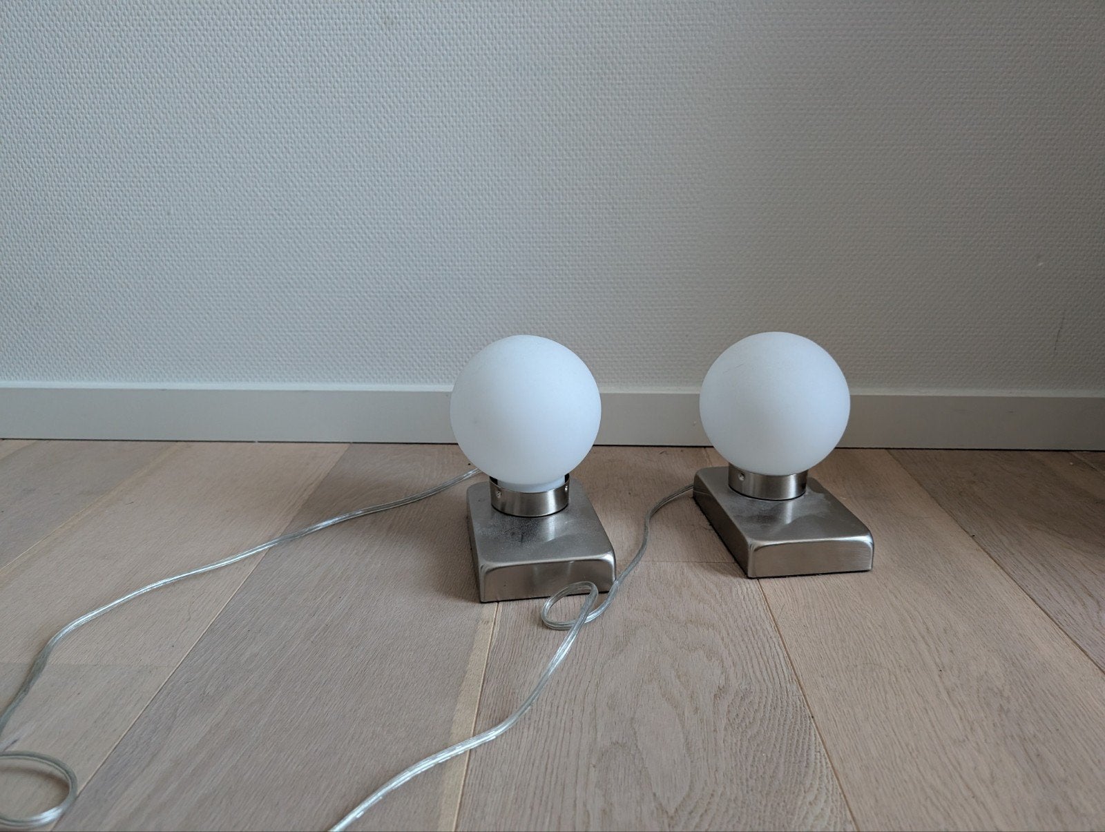 Lot de 2 lampes de chevet, Maison & Meubles, Enlèvement, Blanc