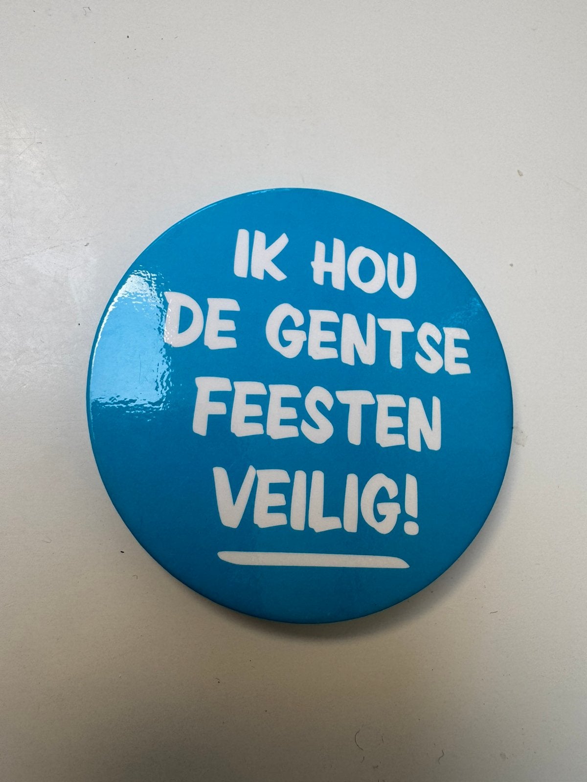 Button ik hou de Gentse feesten veilig, Ophalen of Verzenden, Nieuw, Overige onderwerpen, Button