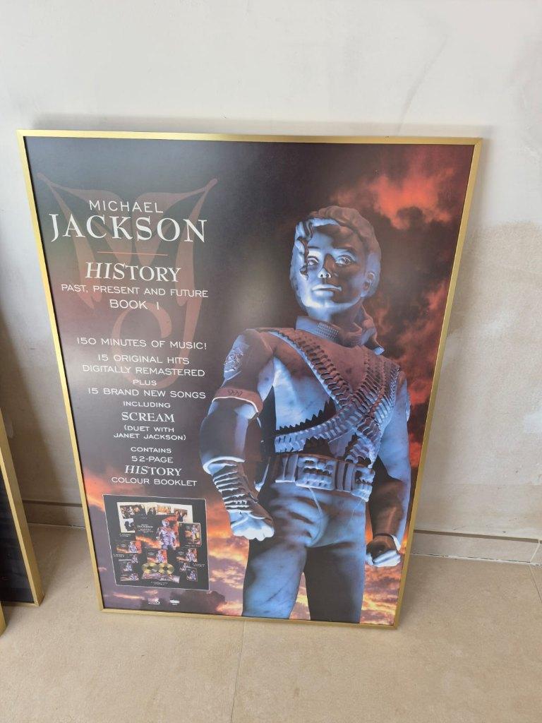 Ingekaderde PROMO poster Michael Jackson HIStory, Verzamelen, Ophalen