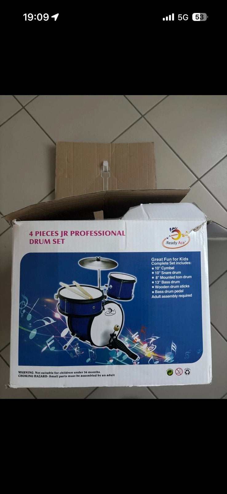 drumstel kids, Ophalen, Gebruikt