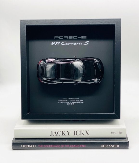 Porsche 911 Carrera S 3D Frame – 1/50 – Designstuk, Hobby en Vrije tijd, Modelbouw | Auto's en Voertuigen, Ophalen of Verzenden