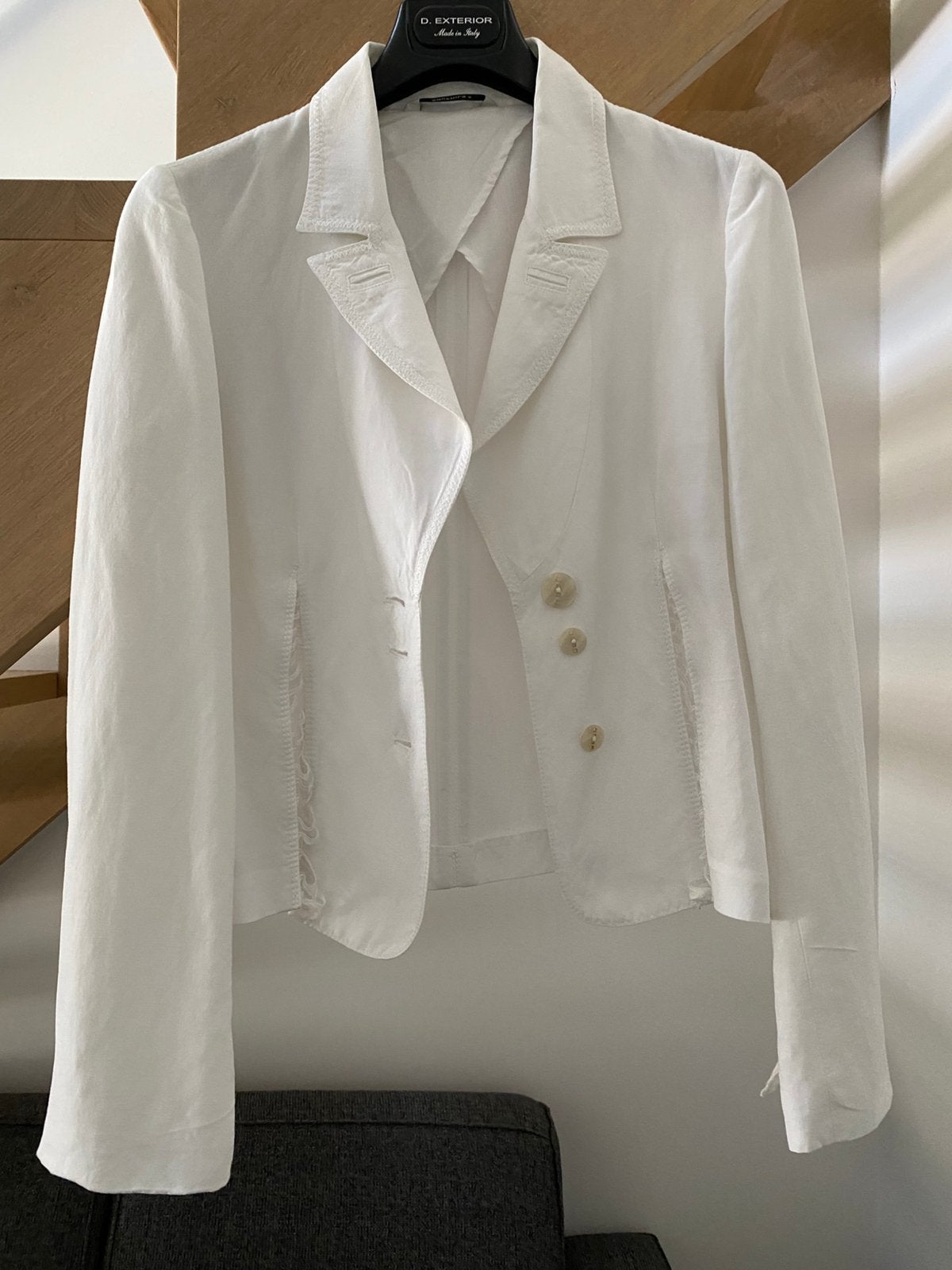 Blazer femmes blanc, léger, d’été, tres bon état, taille 38, Enlèvement ou Envoi, Comme neuf, Blanc