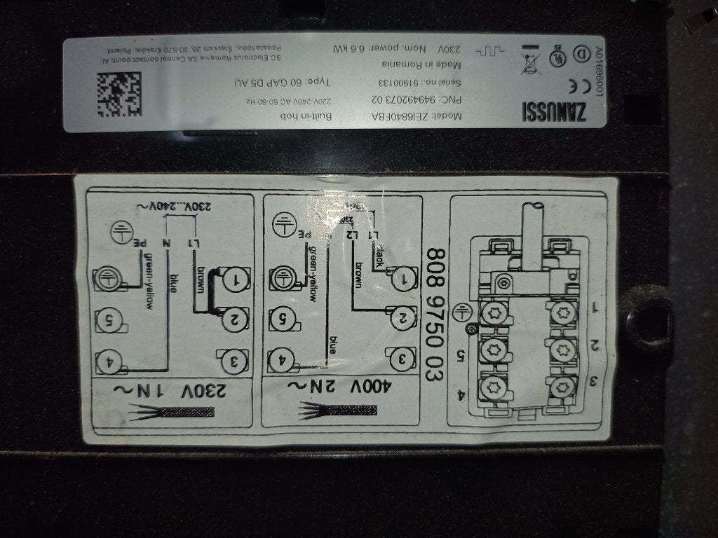 taque de cuisson induction (Zanussi), Elektronische apparatuur, Ophalen, Gebruikt, Inbouw, Inductie