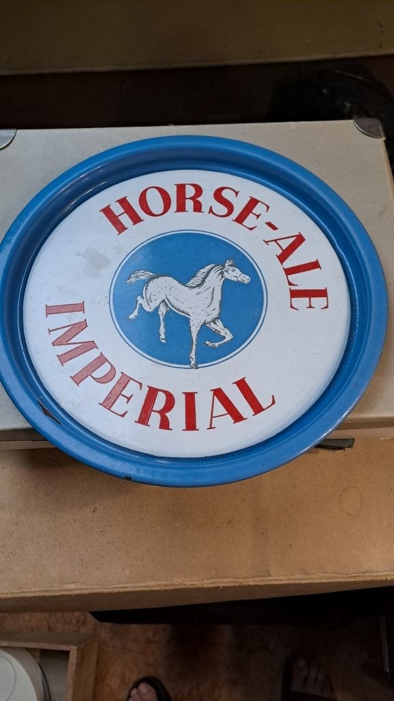 plateau ancien de brasserie Horse ale Imperiale, Collections, Enlèvement ou Envoi, Utilisé, Panneau publicitaire