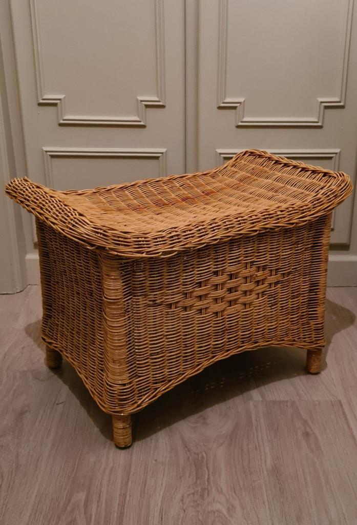 VINTAGE ROTAN KRUKJE VOETENBANKJE, Ophalen