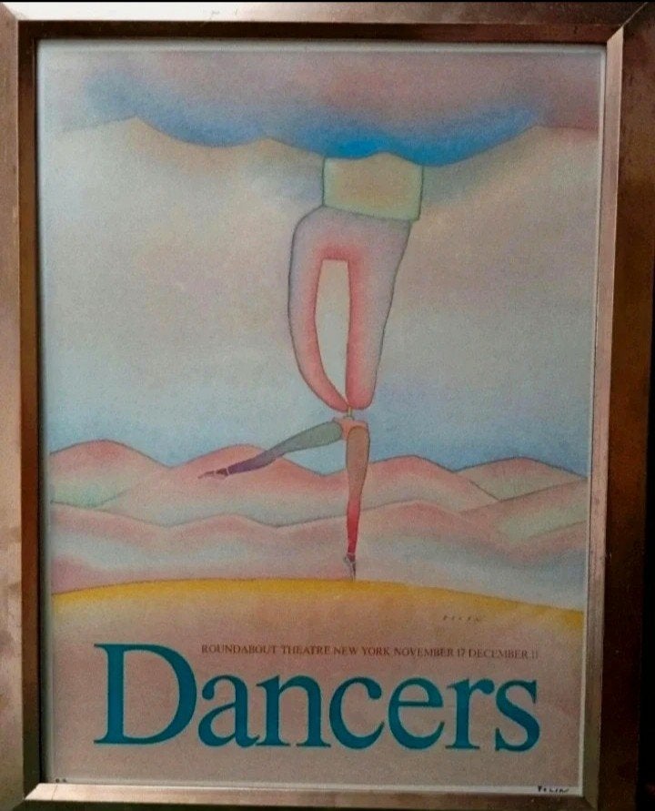Dancers. Jean Michel Folon. Surréalisme. années 70, Antiek en Kunst, Ophalen of Verzenden