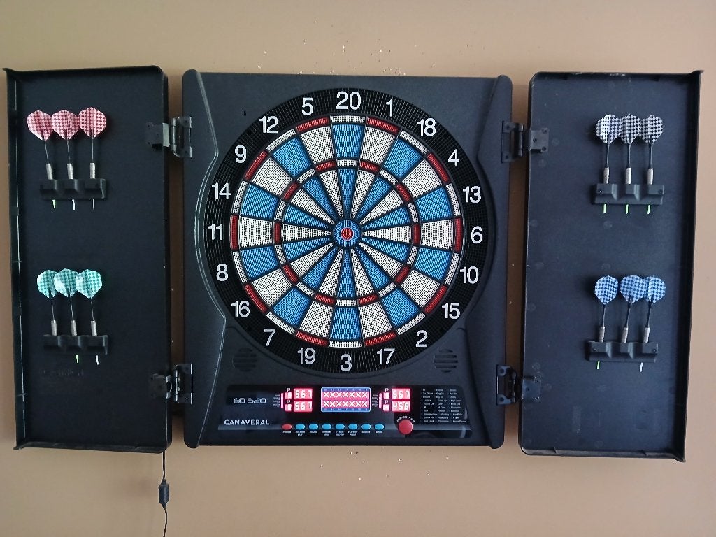Elektronische darts ED520, Ophalen, Gebruikt, Dartbord met pijlen, Soft tip