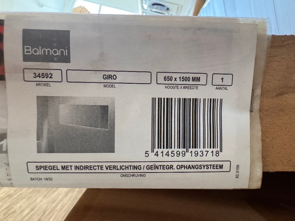 badkamerspiegel, Huis en Inrichting, Badkamer | Badkamermeubels, Ophalen, Nieuw, 100 tot 150 cm, Minder dan 100 cm