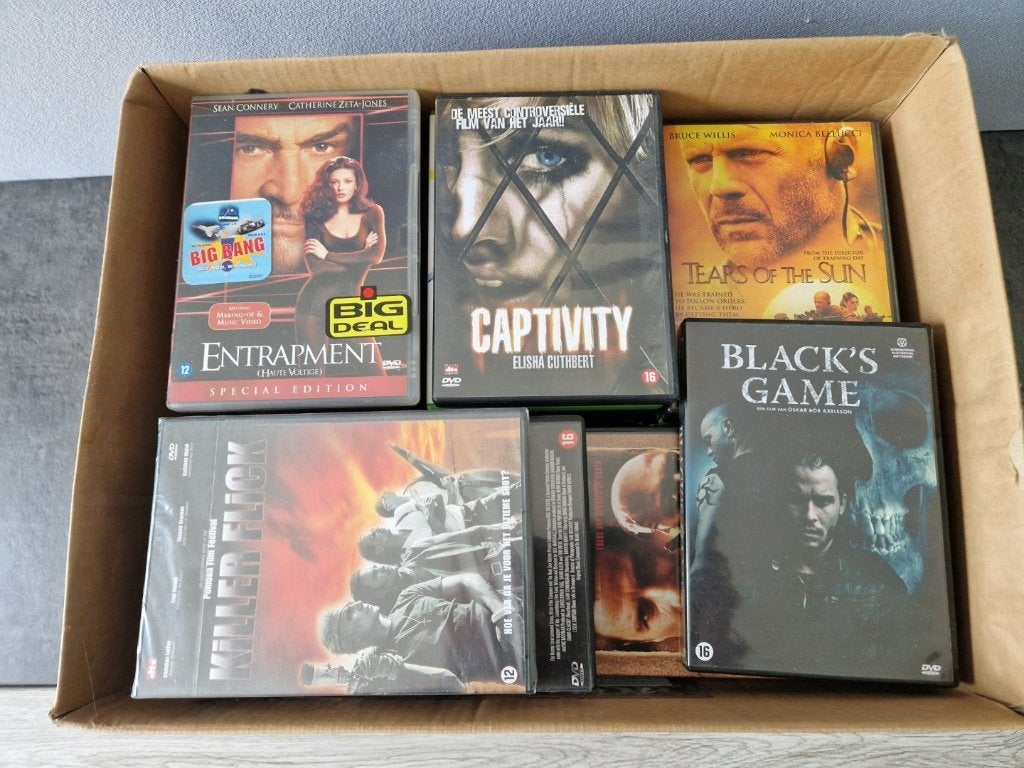 Partij DVD's, Cd's en Dvd's, Alle leeftijden, Ophalen, Gebruikt, Actie