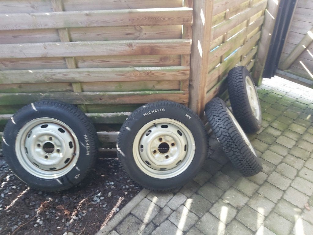Vw Kever velgen met banden, Ophalen, Gebruikt, Band(en)