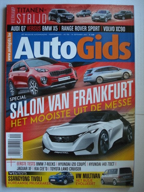 AutoGids 936 SsangYong Tivoli VW Multivan Volvo XC90 Range R, Verzenden, Gelezen, Algemeen