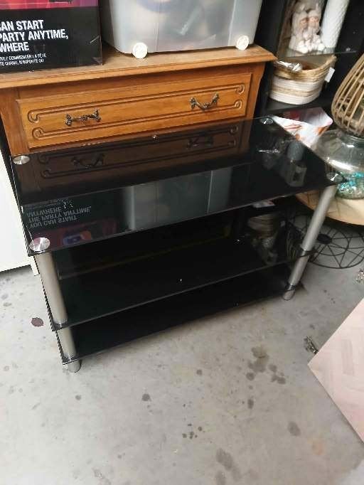 meuble de tv  noir  50euro, Enlèvement, Utilisé