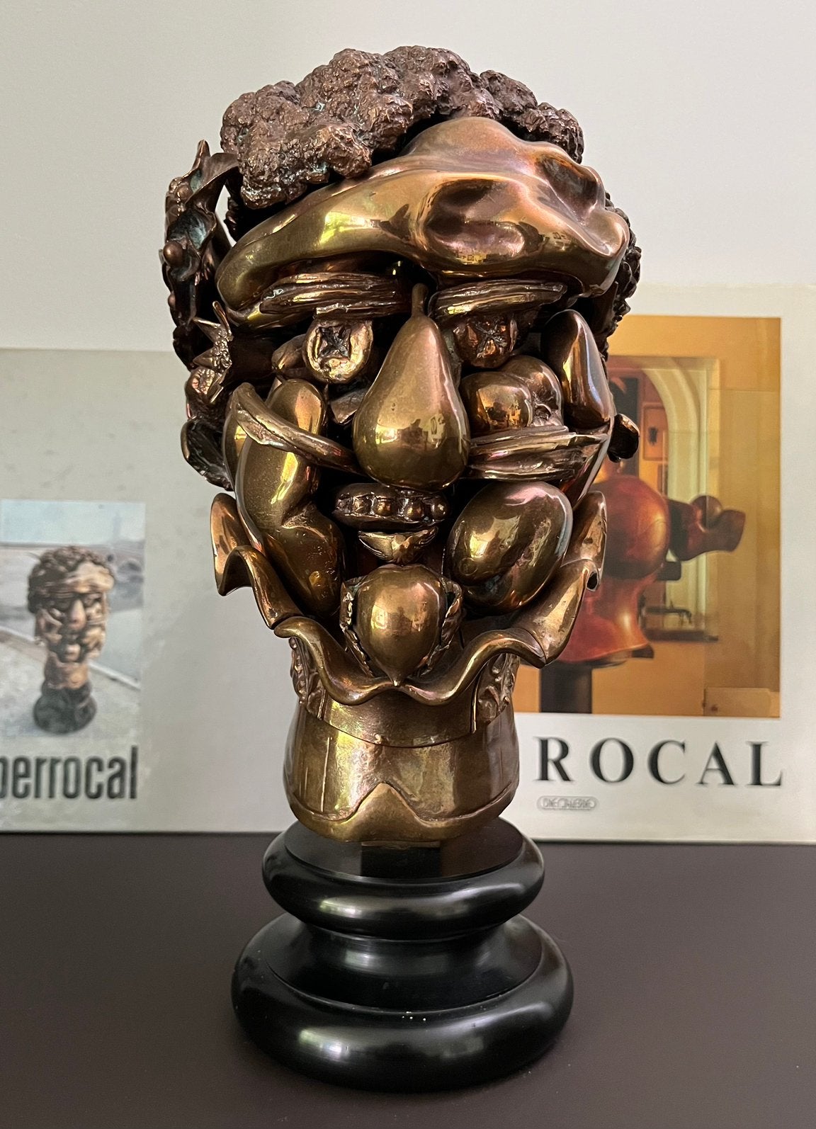 Miguel Ortiz Berrocal ‘Arcimboldo’, Antiek en Kunst, Kunst | Beelden en Houtsnijwerken, Ophalen, Brons, 20 - 50 cm, Beeld
