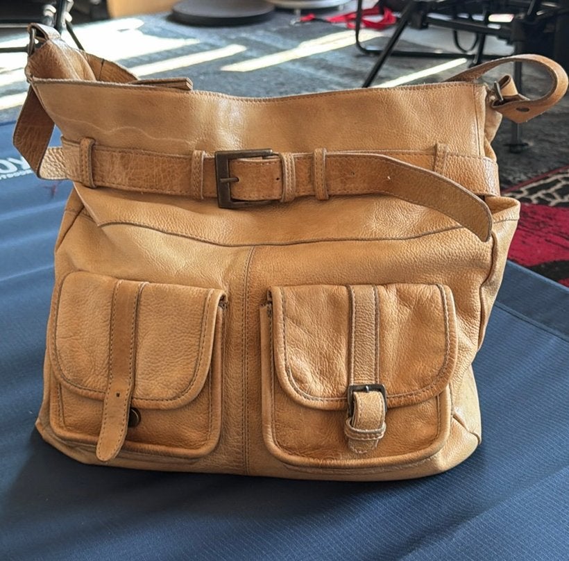 Echte mooi  leder grote tas B44 cm H34 cm, Motoren, Ophalen of Verzenden, Gebruikt