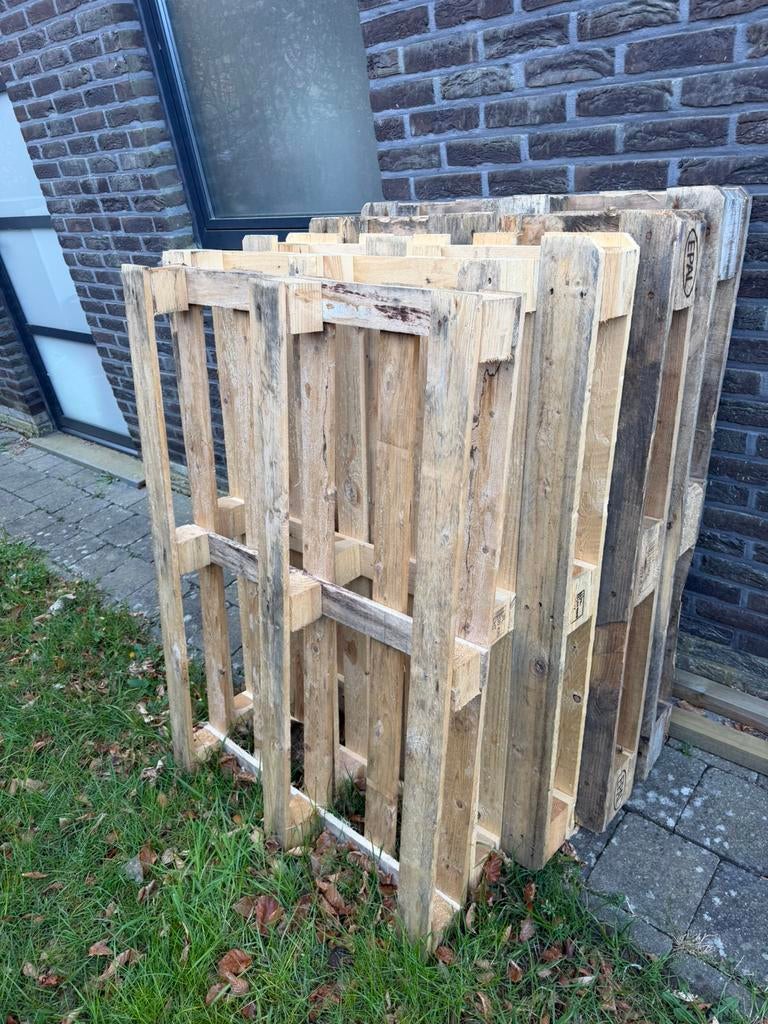 Europaletten -5 stuks, Doe-het-zelf en Bouw, Hout en Planken, Ophalen, Zo goed als nieuw