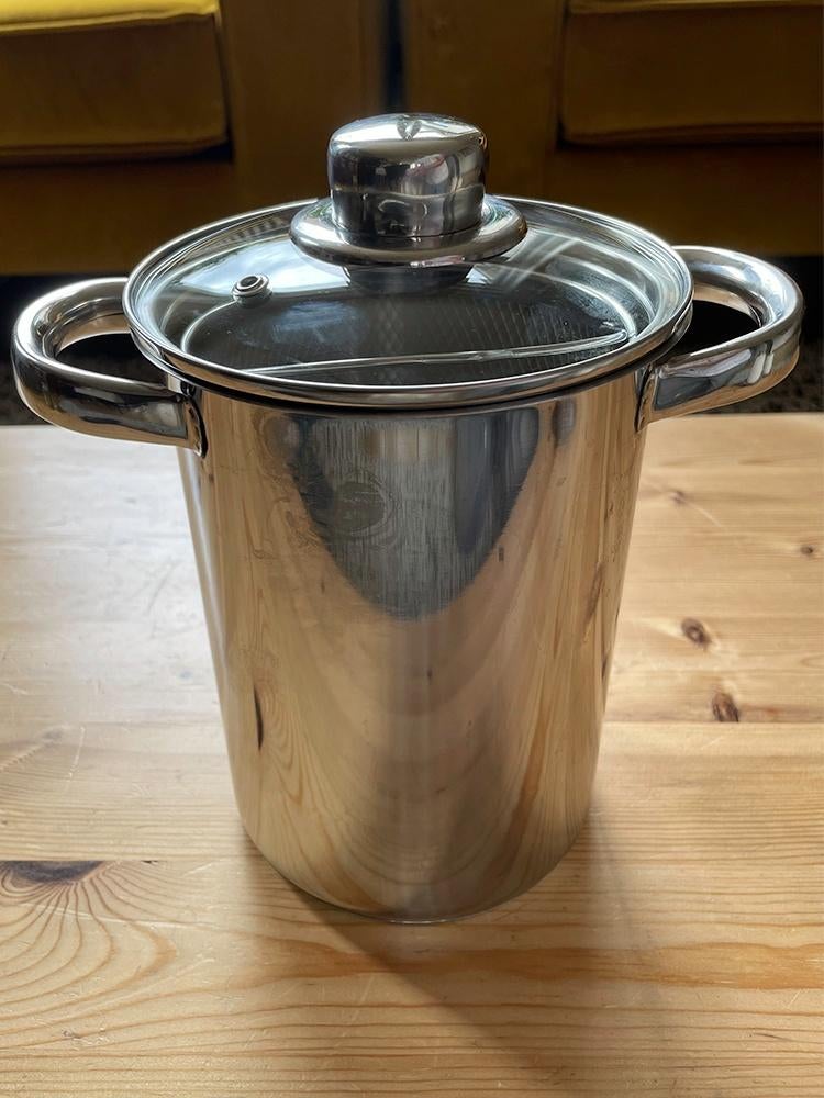 Te koop nieuwe asperge pan, Huis en Inrichting, Keuken | Potten en Pannen, Nieuw, Kookpan of Snelkookpan, Overige materialen, Inductieplaat