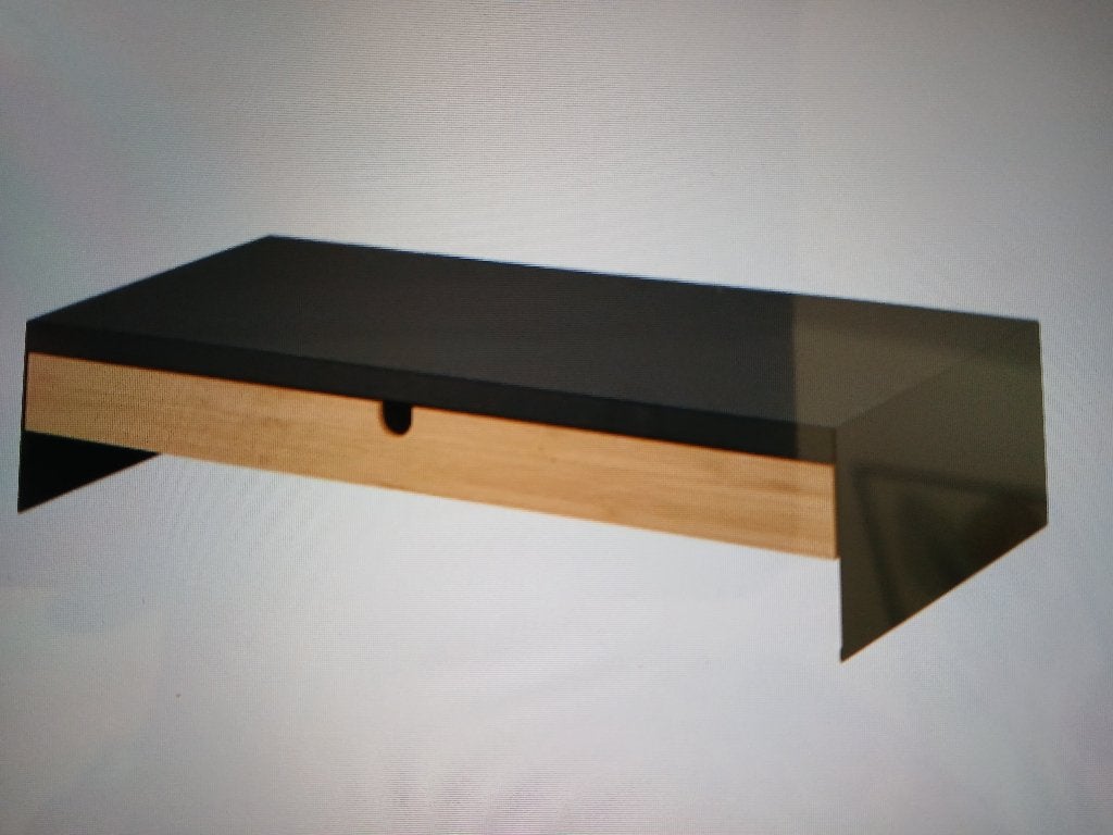 Monitorstandaard met lade, Computers en Software, Ophalen, Zo goed als nieuw, Ikea