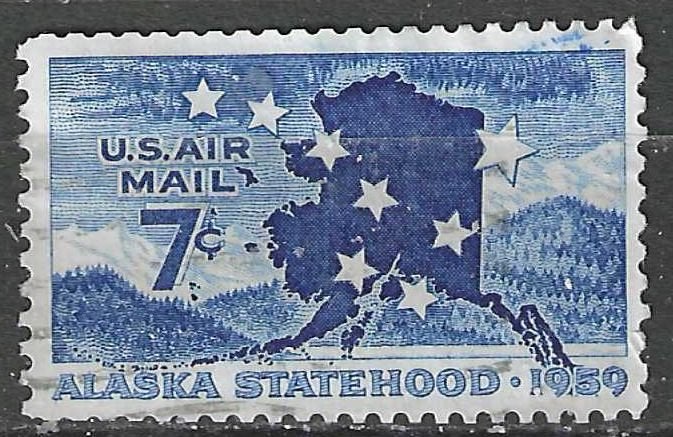 États-Unis 1959 - Yvert 52PA - Mont McKinley en Alaska (ST), Timbres & Monnaies, Envoi, Affranchi