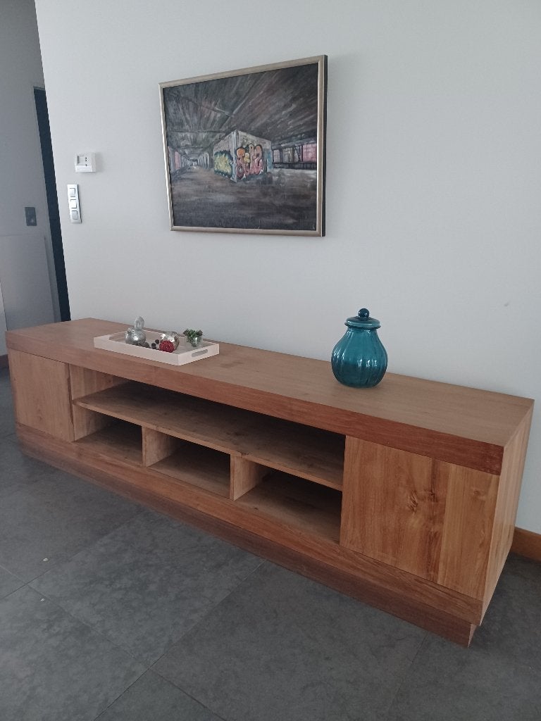 TV-meubel, Huis en Inrichting, Ophalen, Scandinavisch, industrieel, Teakhout, Zo goed als nieuw