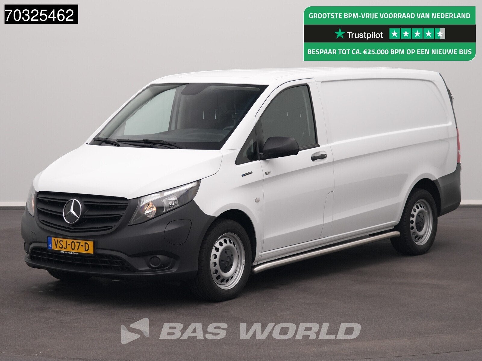 Mercedes eVito 112 112 Elektrisch 66kWh 256km WLTP L2H1 Airc, Auto's, Automaat, Gebruikt, 116 pk, Wit