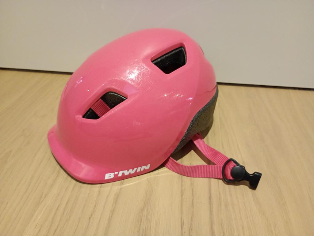 Casque de vélo pour enfant, rose fluo, Enlèvement, S