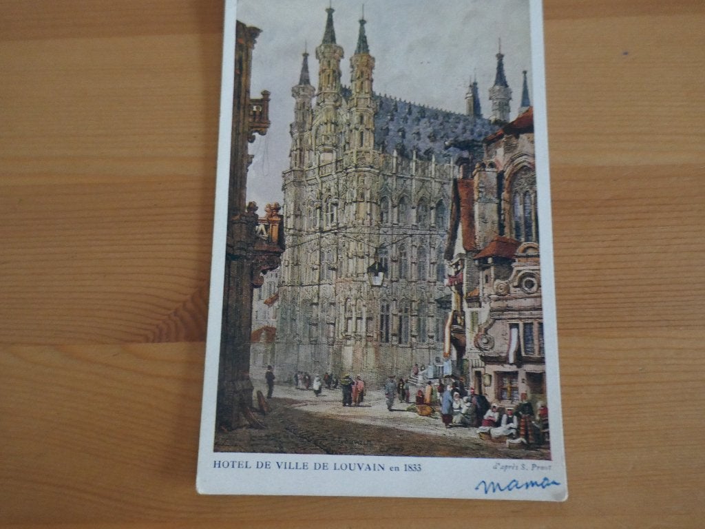 leuven hotel de ville de louvain, Verzamelen, Ophalen of Verzenden, Gelopen, Vlaams-Brabant