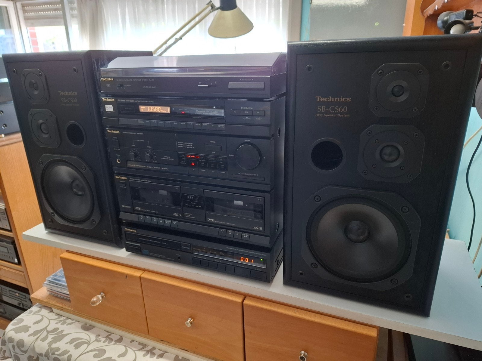 prachtige stereo set technics met platenspeler koopje, Audio, Tv en Foto, Ophalen
