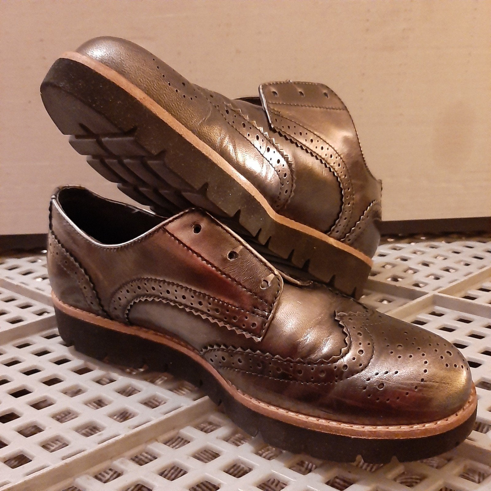 "Gabor" Damesschoenen – Metallic Brogues maat 38, Kleding | Dames, Overige kleuren, Gabor, Nieuw, Dansschoenen