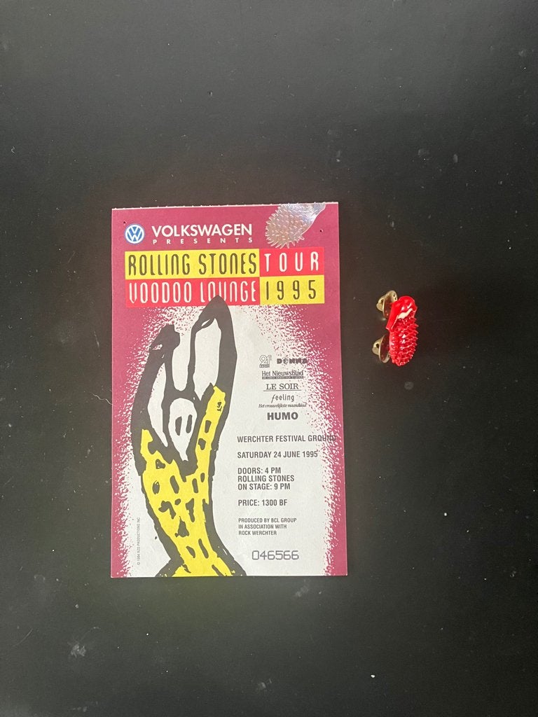 Concert Ticket Rolling Stones - Voodoo Lounge Tour 1995