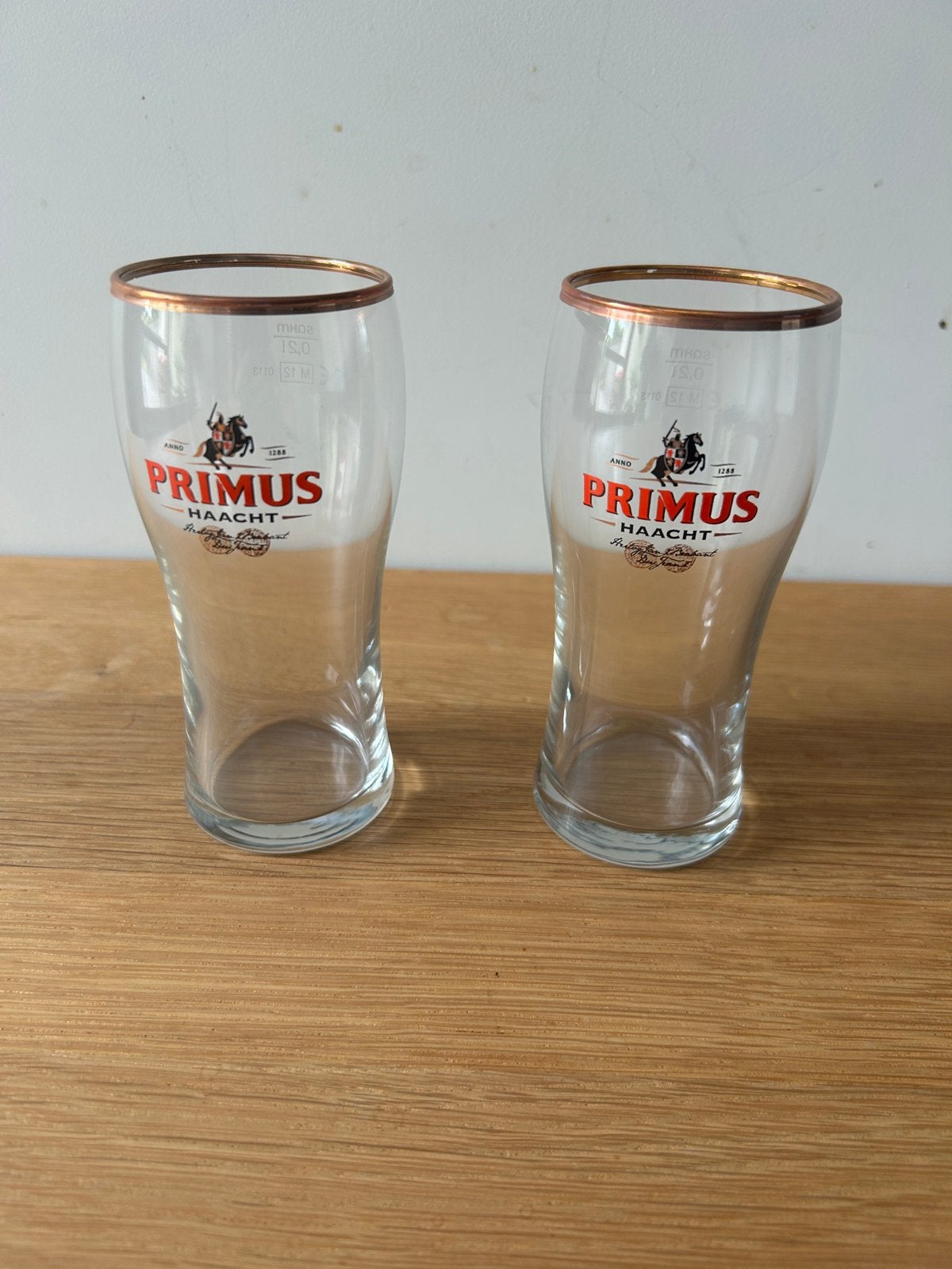 2 Primus Haacht bierglazen 25 cl, Ophalen of Verzenden, Nieuw