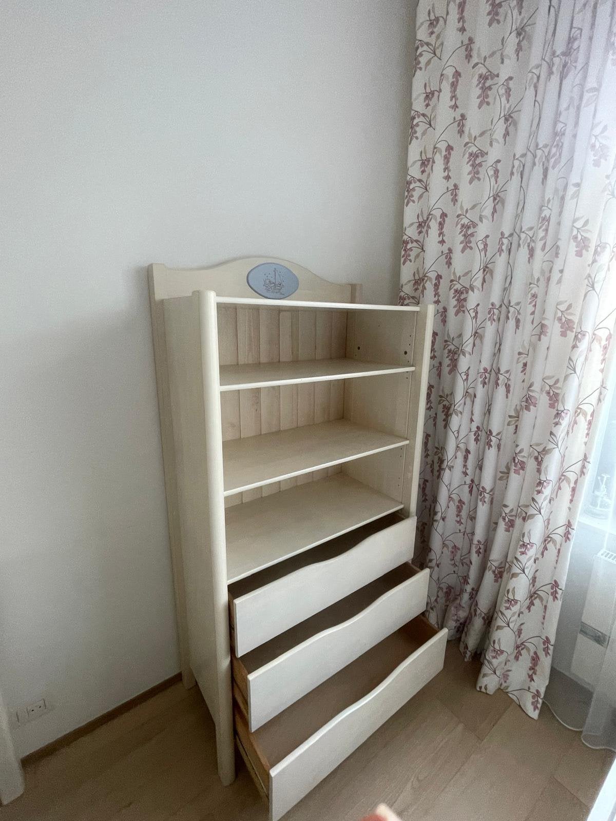 Bibliotheek, Huis en Inrichting, Kasten | Boekenkasten, Ophalen, 50 tot 100 cm, Zo goed als nieuw, Met lade(s)