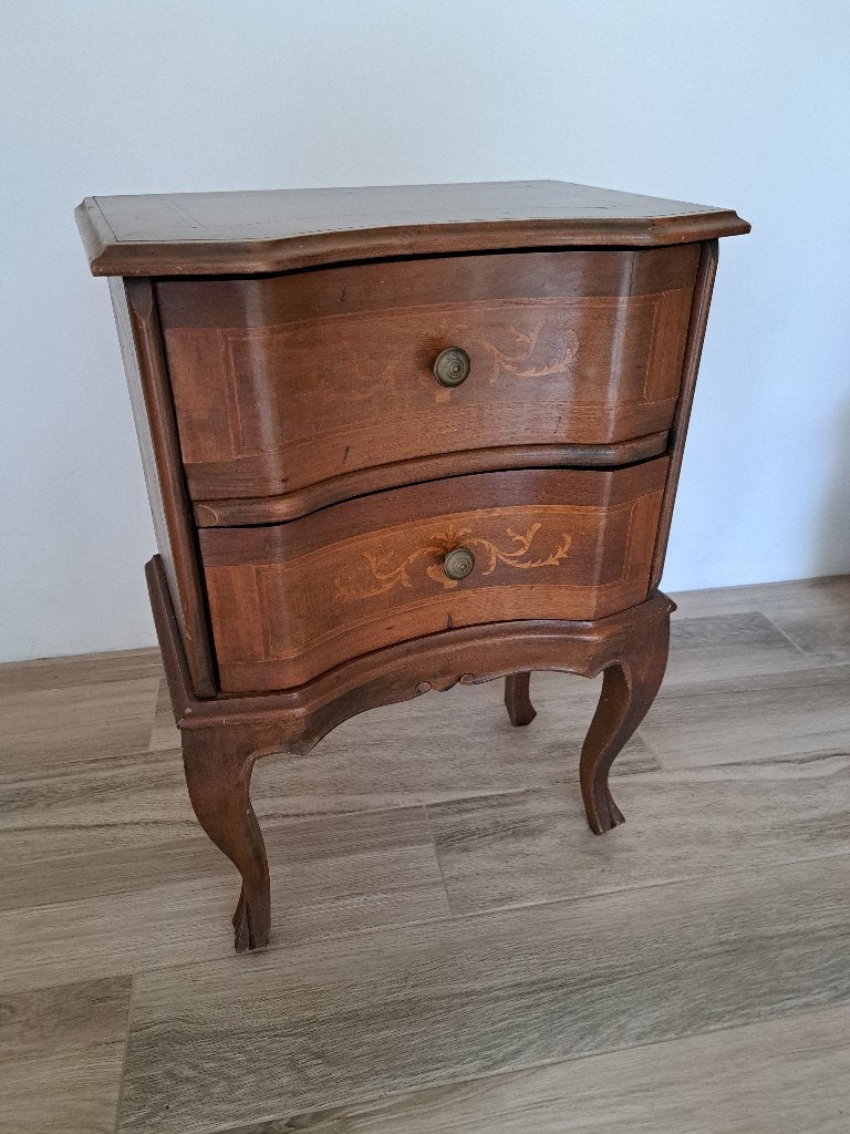 Table de chevet à 2 tiroirs, Maison & Meubles, Moins de 45 cm, Enlèvement, Utilisé, 55 à 70 cm