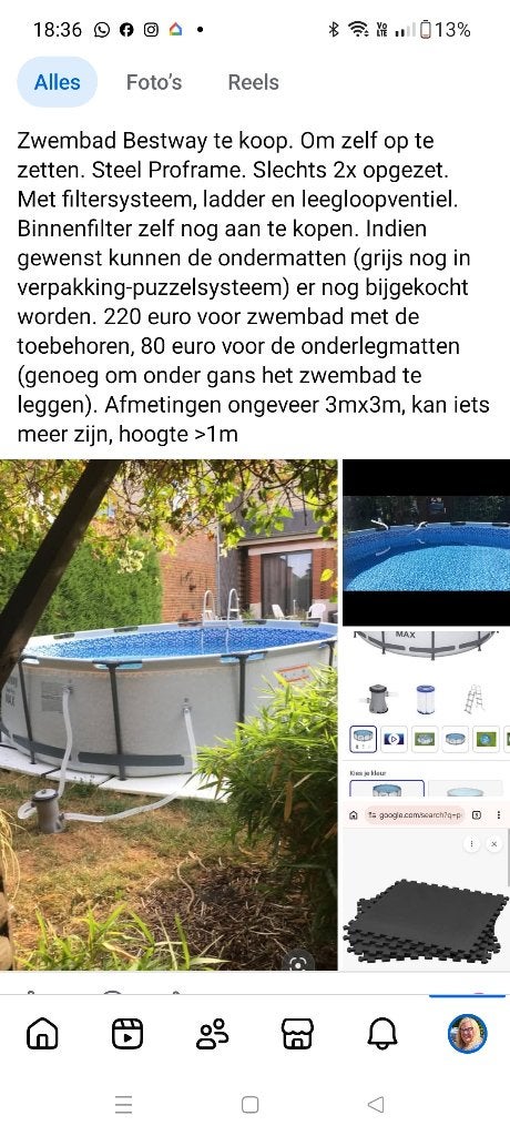 Zwembad Bestway, Ophalen, 80 tot 120 cm, Rond, 300 cm of meer