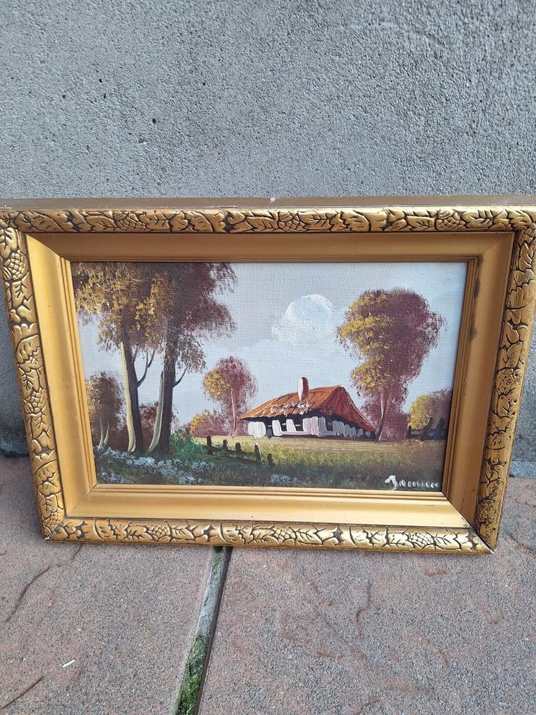 2 mooie Schilderijen  landschap 25cmx35cm, Ophalen