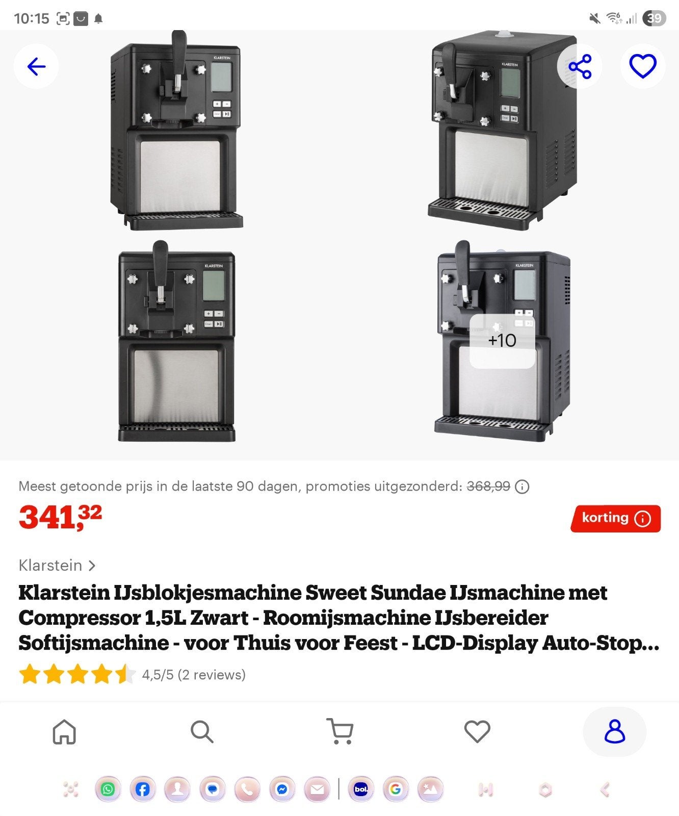 Softijs machine., Ophalen