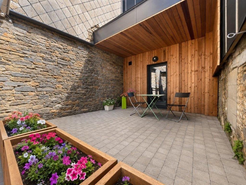 Bertrix : appartement rez-de-chaussée, terrasse, 2ch., 50 m² ou plus, Province de Luxembourg