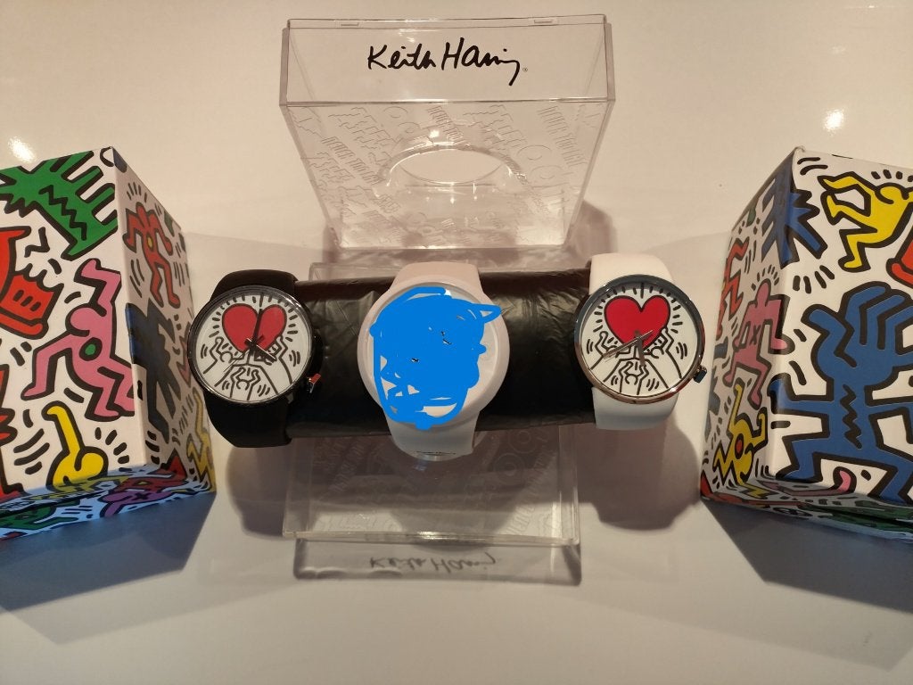 Keith Haring horloges ODM-Design (per stuk verkijgbaar), Overige merken, Staal, Polshorloge, Kunststof