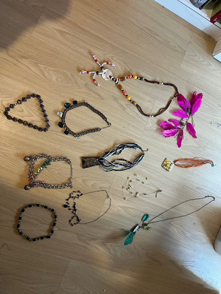 Sieraden kettingen, armbanden,, Handtassen en Accessoires, Kettingen, Ophalen, Gebruikt, Overige materialen