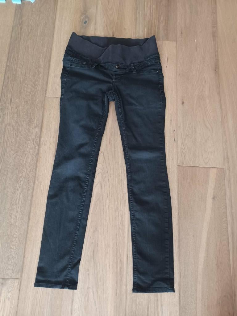 Zwarte zwangerschapsbroek M (maat 38), H&M, Zwart, Zo goed als nieuw, Ophalen