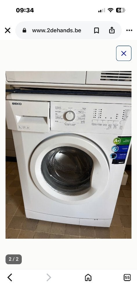 Wasmachine, Elektronische apparatuur, Ophalen, 1200 tot 1600 toeren, Gebruikt, 4 tot 6 kg