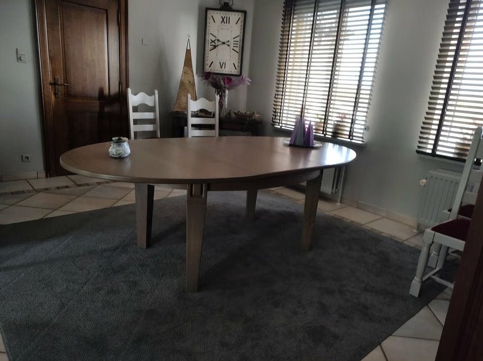 Uittrekbare volhouten ovale tafel, Enlèvement, Utilisé, Ovale