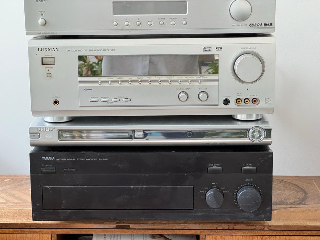 Triangle antal 202 plus ampli yamaha et luxman, Ophalen, Zo goed als nieuw, Yamaha