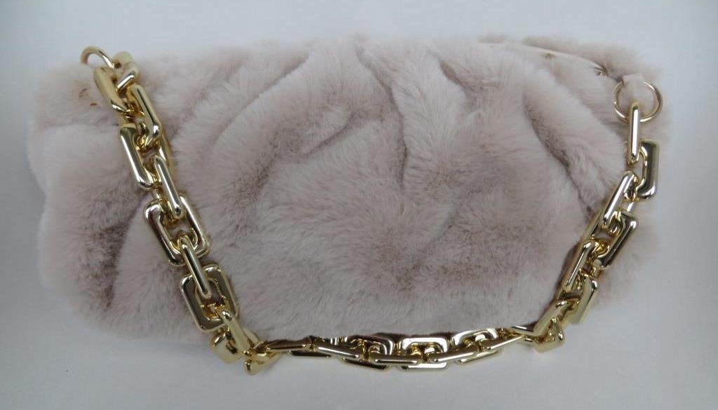 beige handtasje in faux fur, Ophalen of Verzenden, Nieuw, Beige, Handtas