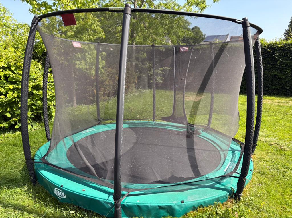 Berg - Safety net comfort (palen), Kinderen en Baby's, Speelgoed | Buiten | Trampolines, Ophalen, Gebruikt