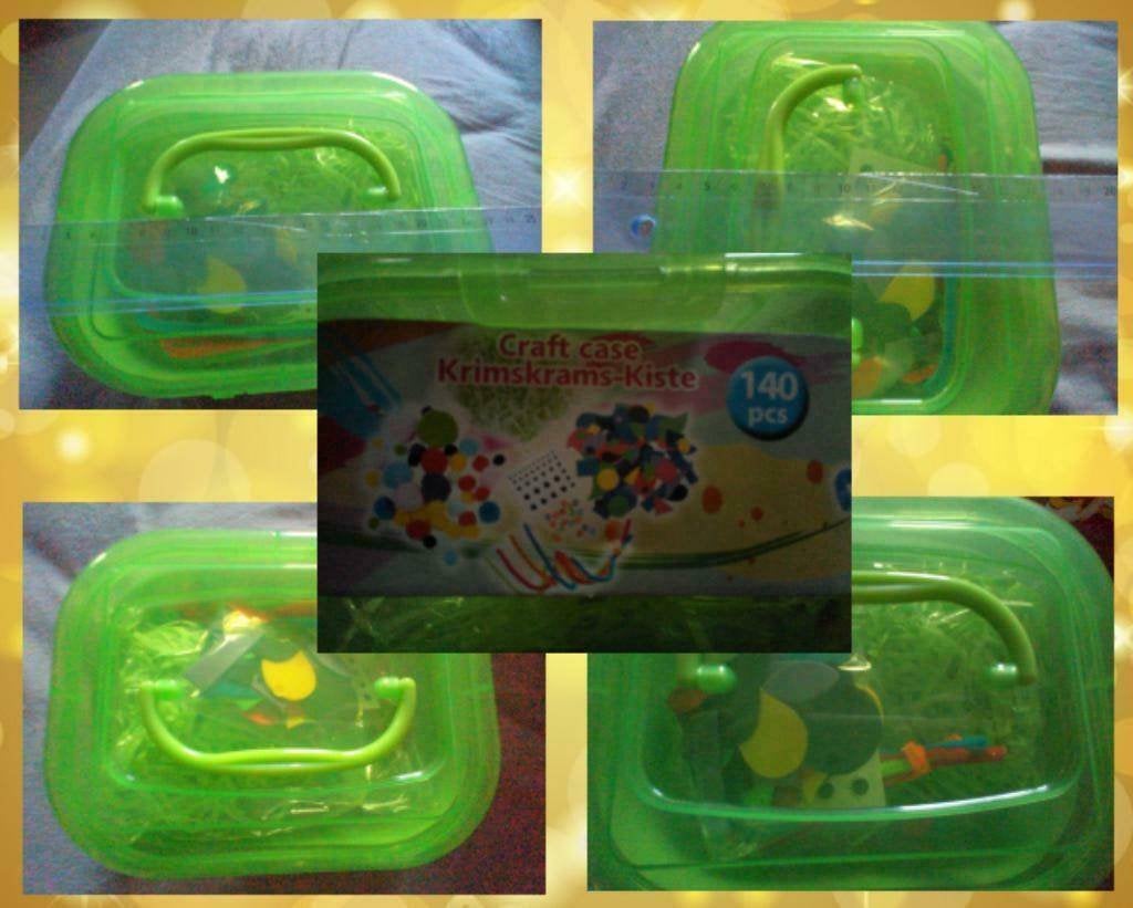 knutselbox groen koffertje knutselen foam draad varia +nieuw, Ophalen of Verzenden, Nieuw, Groen
