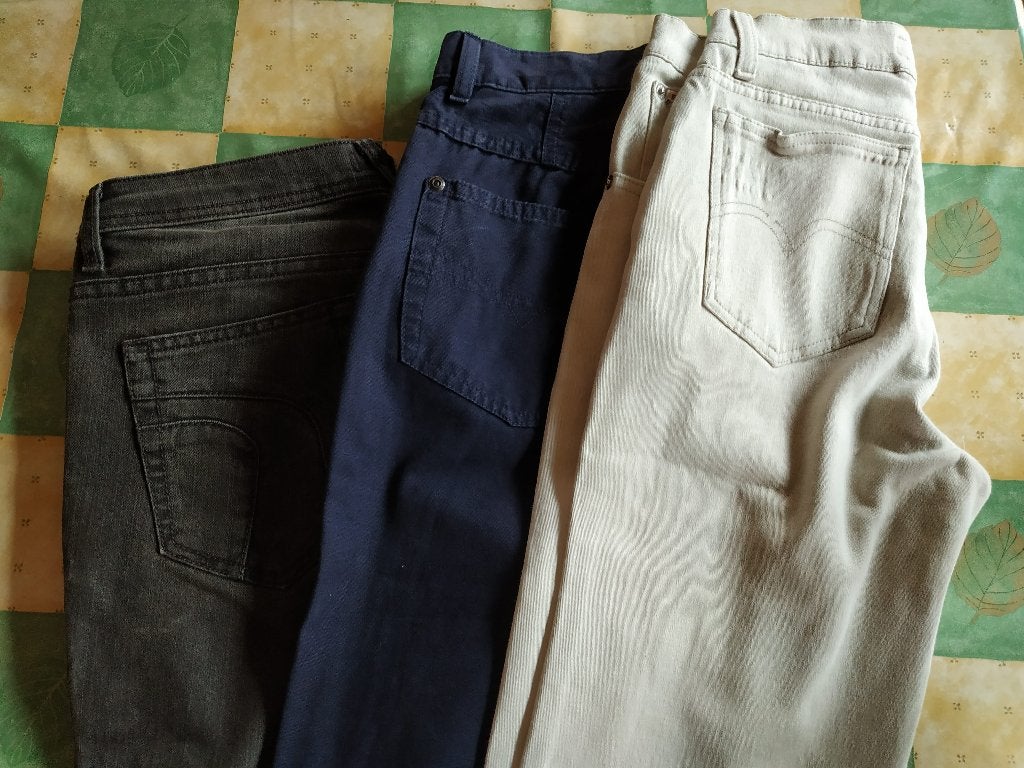 donker blauwe dames broek faro maat 29, Ophalen of Verzenden, Maat 38/40 (M), Beige